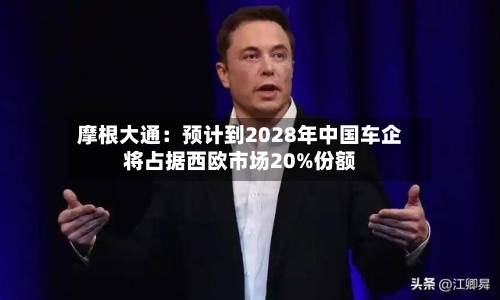 摩根大通:预计到2028年中国车企将占据西欧市场20%份额-第3张图片