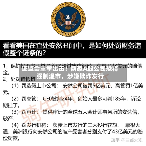 证监会重拳出击！两家A股公司恐将强制退市	，涉嫌欺诈发行-第2张图片