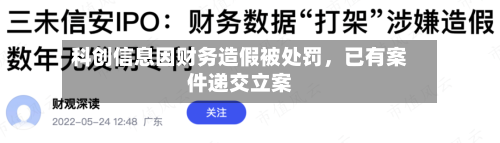 科创信息因财务造假被处罚，已有案件递交立案-第2张图片