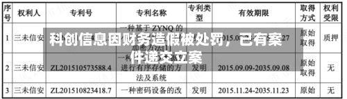 科创信息因财务造假被处罚	，已有案件递交立案-第3张图片
