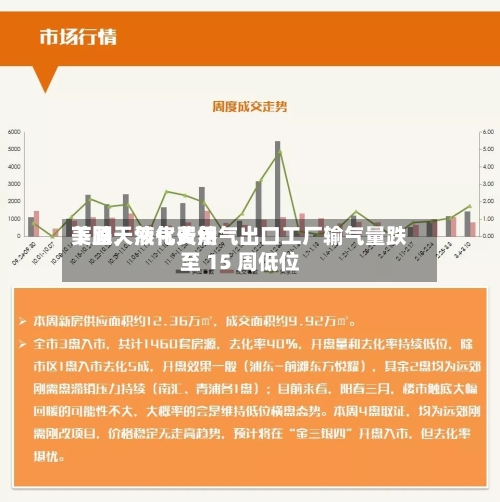 美国天然气费用下跌	，液化天然气出口工厂输气量跌至 15 周低位-第2张图片
