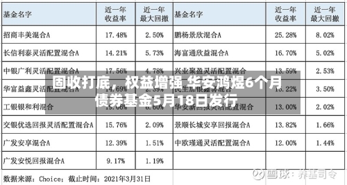 固收打底	，权益增强 华安鸿煜6个月债券基金5月18日发行-第2张图片