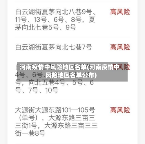河南疫情中风险地区名单(河南疫情中风险地区名单公布)-第3张图片