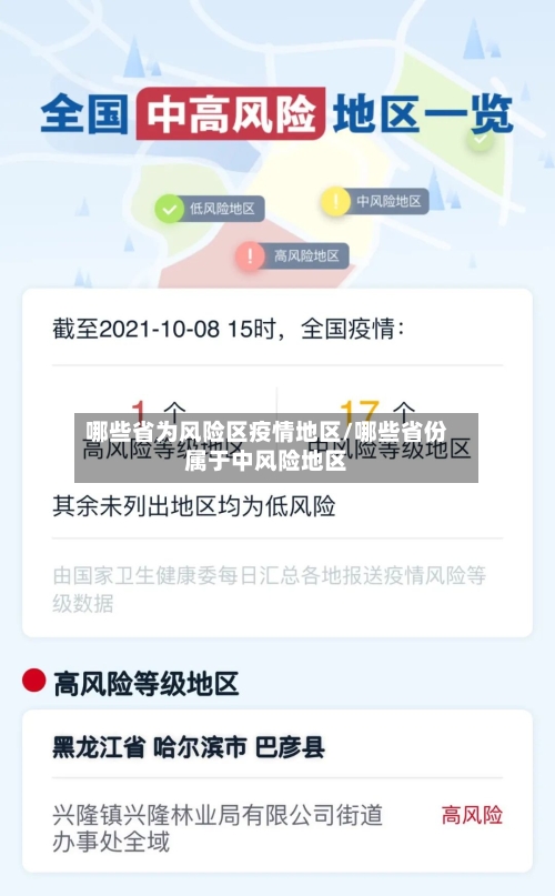 哪些省为风险区疫情地区/哪些省份属于中风险地区-第3张图片