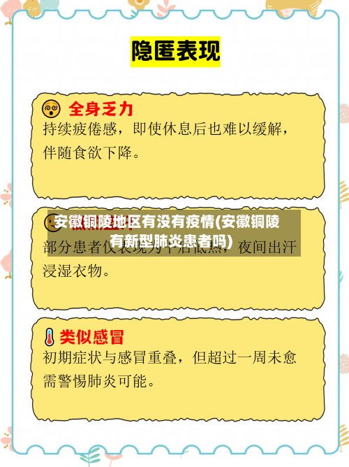安徽铜陵地区有没有疫情(安徽铜陵有新型肺炎患者吗)-第2张图片