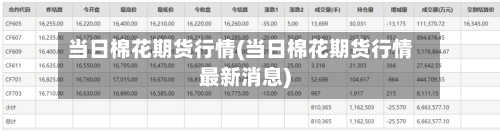 当日棉花期货行情(当日棉花期货行情最新消息)-第2张图片