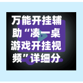 万能开挂辅助“凑一桌游戏开挂视频”详细分享装挂步骤教程-第2张图片