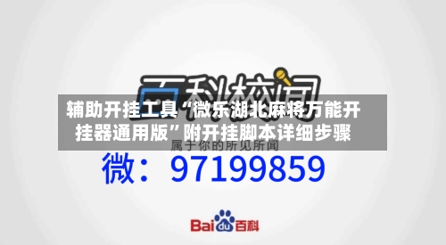 辅助开挂工具“微乐湖北麻将万能开挂器通用版”附开挂脚本详细步骤-第2张图片