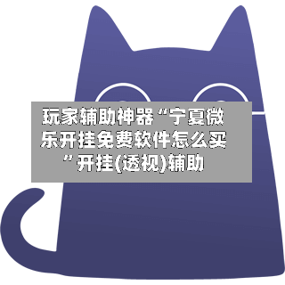 玩家辅助神器“宁夏微乐开挂免费软件怎么买”开挂(透视)辅助-第2张图片