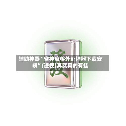 辅助神器“雀神麻将外卦神器下载安装”(透视)其实真的有挂-第3张图片