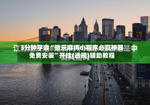 3分钟学会“微乐麻将小程序必赢神器免费安装	”开挂(透视)辅助教程-第2张图片