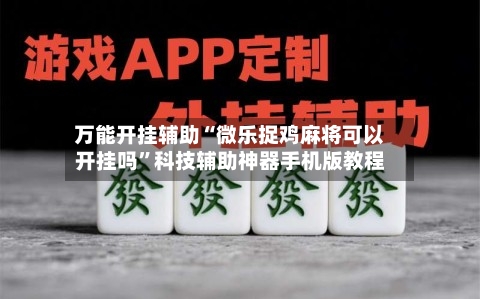 万能开挂辅助“微乐捉鸡麻将可以开挂吗”科技辅助神器手机版教程-第3张图片