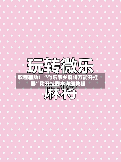 教程辅助！“微乐家乡麻将万能开挂器	”附开挂脚本详细教程-第2张图片