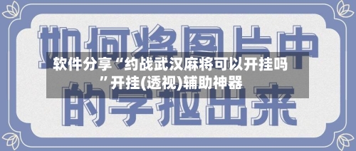 软件分享“约战武汉麻将可以开挂吗”开挂(透视)辅助神器-第2张图片