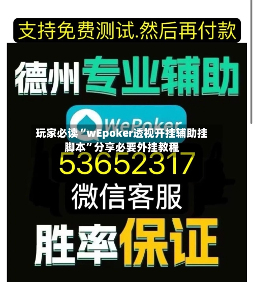 玩家必读“wEpoker透视开挂辅助挂脚本”分享必要外挂教程-第3张图片
