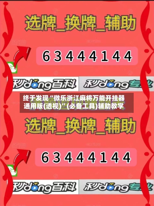 终于发现“微乐浙江麻将万能开挂器通用版(透视)	”(必备工具)辅助教学-第3张图片