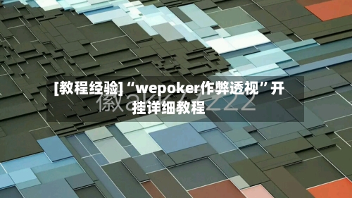 [教程经验]“wepoker作弊透视”开挂详细教程-第2张图片