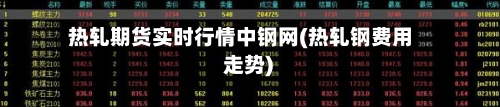 热轧期货实时行情中钢网(热轧钢费用 走势)