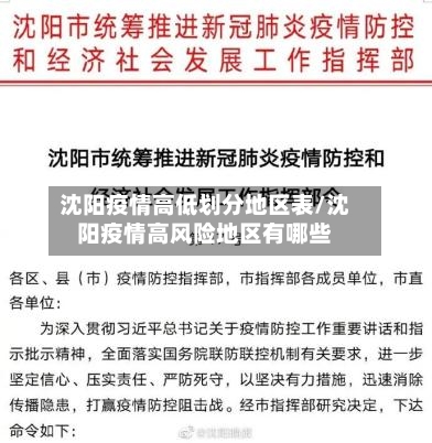 沈阳疫情高低划分地区表/沈阳疫情高风险地区有哪些-第3张图片