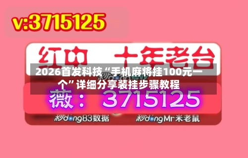 2026首发科技“手机麻将挂100元一个”详细分享装挂步骤教程-第2张图片