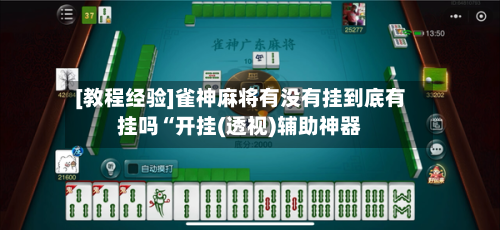 [教程经验]雀神麻将有没有挂到底有挂吗“开挂(透视)辅助神器-第3张图片