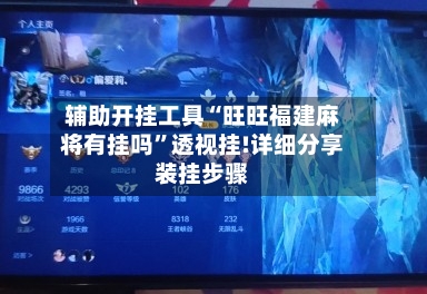辅助开挂工具“旺旺福建麻将有挂吗”透视挂!详细分享装挂步骤-第3张图片