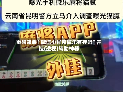 重磅来袭“微信小程序微乐有挂吗”开挂(透视)辅助神器