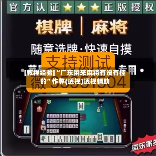 [教程经验]“广东闲来麻将有没有挂的”作弊(透视)透视辅助-第2张图片