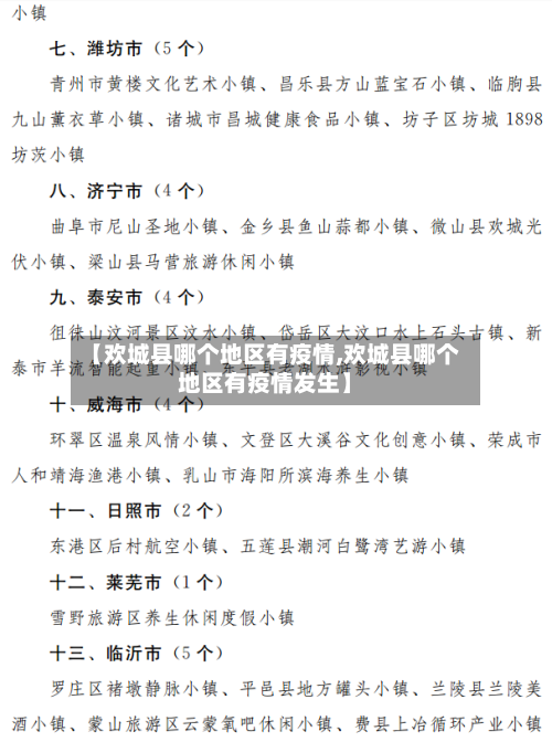 【欢城县哪个地区有疫情,欢城县哪个地区有疫情发生】-第2张图片