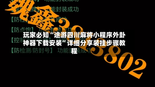 玩家必知“途游四川麻将小程序外卦神器下载安装	”详细分享装挂步骤教程-第2张图片