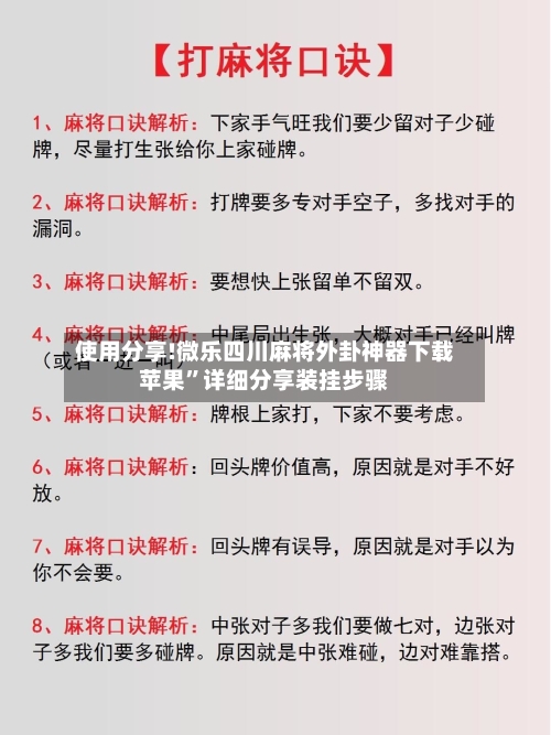 使用分享!微乐四川麻将外卦神器下载苹果”详细分享装挂步骤-第2张图片