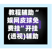教程辅助“娱网皮球免费挂”开挂(透视)辅助神器-第2张图片