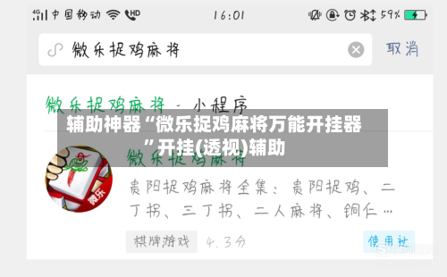 辅助神器“微乐捉鸡麻将万能开挂器”开挂(透视)辅助-第3张图片