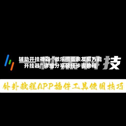 辅助开挂神器“微乐掼蛋亲友房万能开挂器”详细分享装挂步骤教程