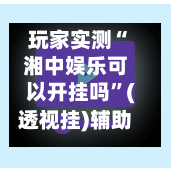 玩家实测“湘中娱乐可以开挂吗	”(透视挂)辅助透视教程-第2张图片