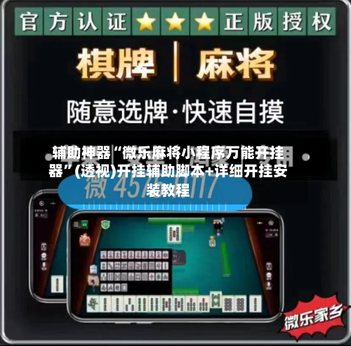 辅助神器“微乐麻将小程序万能开挂器”(透视)开挂辅助脚本+详细开挂安装教程-第2张图片