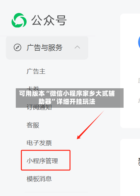 可用版本“微信小程序家乡大贰辅助器	”详细开挂玩法-第2张图片