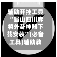 辅助开挂工具“蜀山四川麻将外卦神器下载安装	”(必备工具)辅助教学-第2张图片