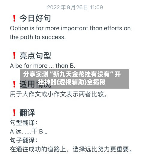 分享实测“新九天金花挂有没有”开挂神器{透视辅助}全揭秘
