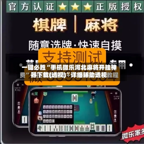 一键必胜“手机微乐河北麻将开挂神器下载(透视)”详细辅助透视-第2张图片