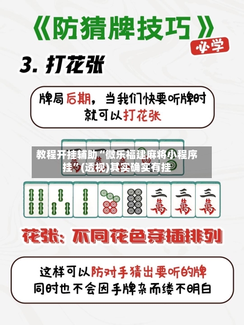 教程开挂辅助“微乐福建麻将小程序挂”(透视)其实确实有挂-第2张图片