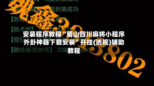 安装程序教程“蜀山四川麻将小程序外卦神器下载安装”开挂(透视)辅助教程-第2张图片