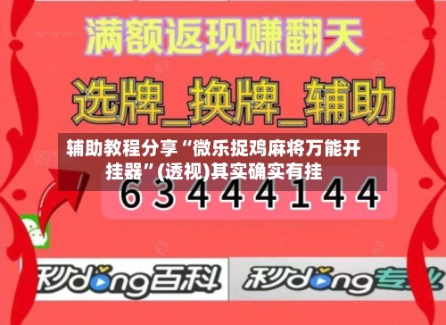 辅助教程分享“微乐捉鸡麻将万能开挂器”(透视)其实确实有挂-第2张图片