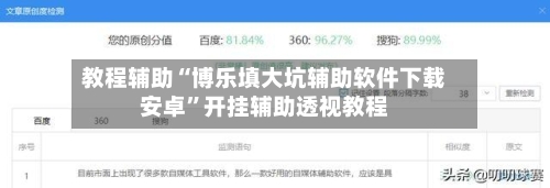 教程辅助“博乐填大坑辅助软件下载安卓	”开挂辅助透视教程-第2张图片