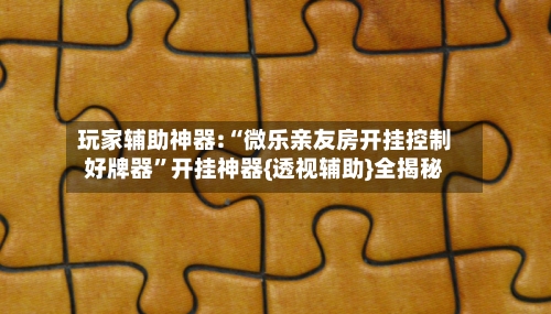 玩家辅助神器:“微乐亲友房开挂控制好牌器”开挂神器{透视辅助}全揭秘-第2张图片
