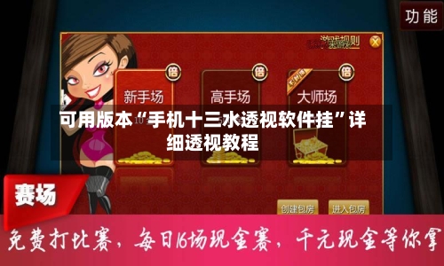 可用版本“手机十三水透视软件挂	”详细透视教程-第2张图片