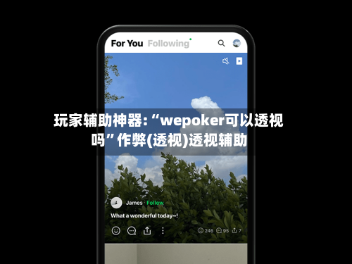 玩家辅助神器:“wepoker可以透视吗”作弊(透视)透视辅助