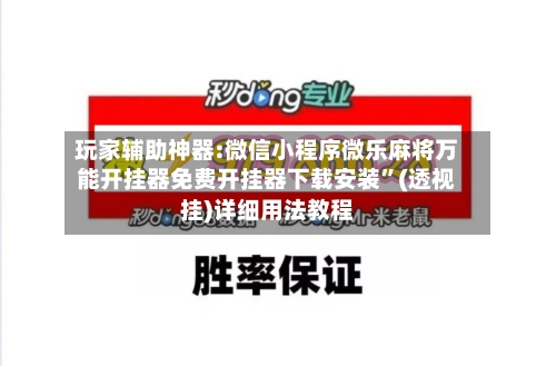 玩家辅助神器:微信小程序微乐麻将万能开挂器免费开挂器下载安装”(透视挂)详细用法教程-第2张图片