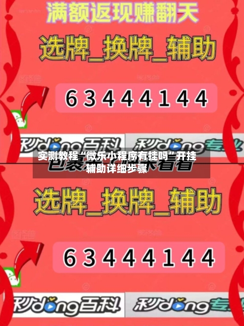 实测教程“微乐小程序有挂吗	”开挂辅助详细步骤-第2张图片
