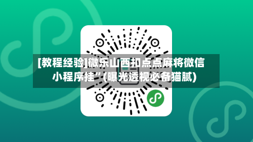 [教程经验]微乐山西扣点点麻将微信小程序挂	”(曝光透视必备猫腻)-第2张图片